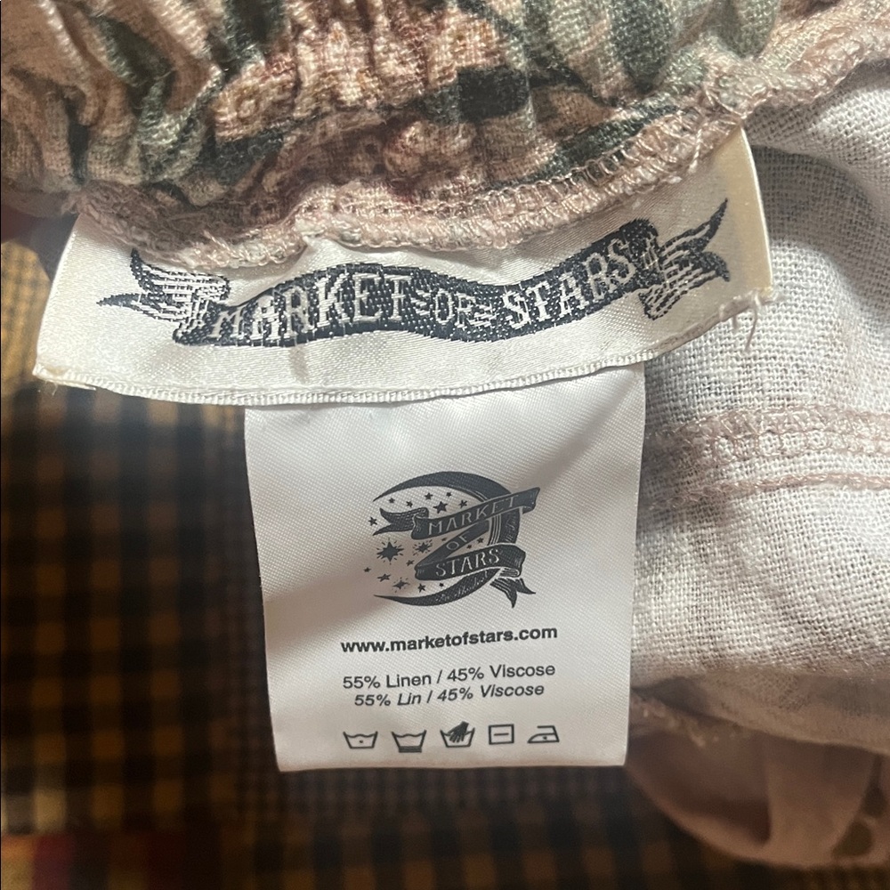 Market of Stars Folklore Linen Blend Artisan Pants